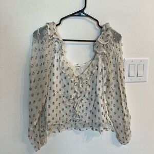 Sparkly Polka Dot Work Top